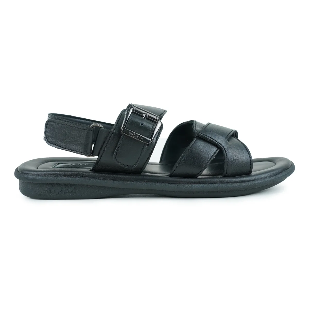 Apex Men's Black Leather Sandal 92212A60